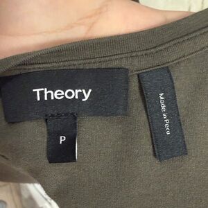 Theory Olive Green Crewneck Tee